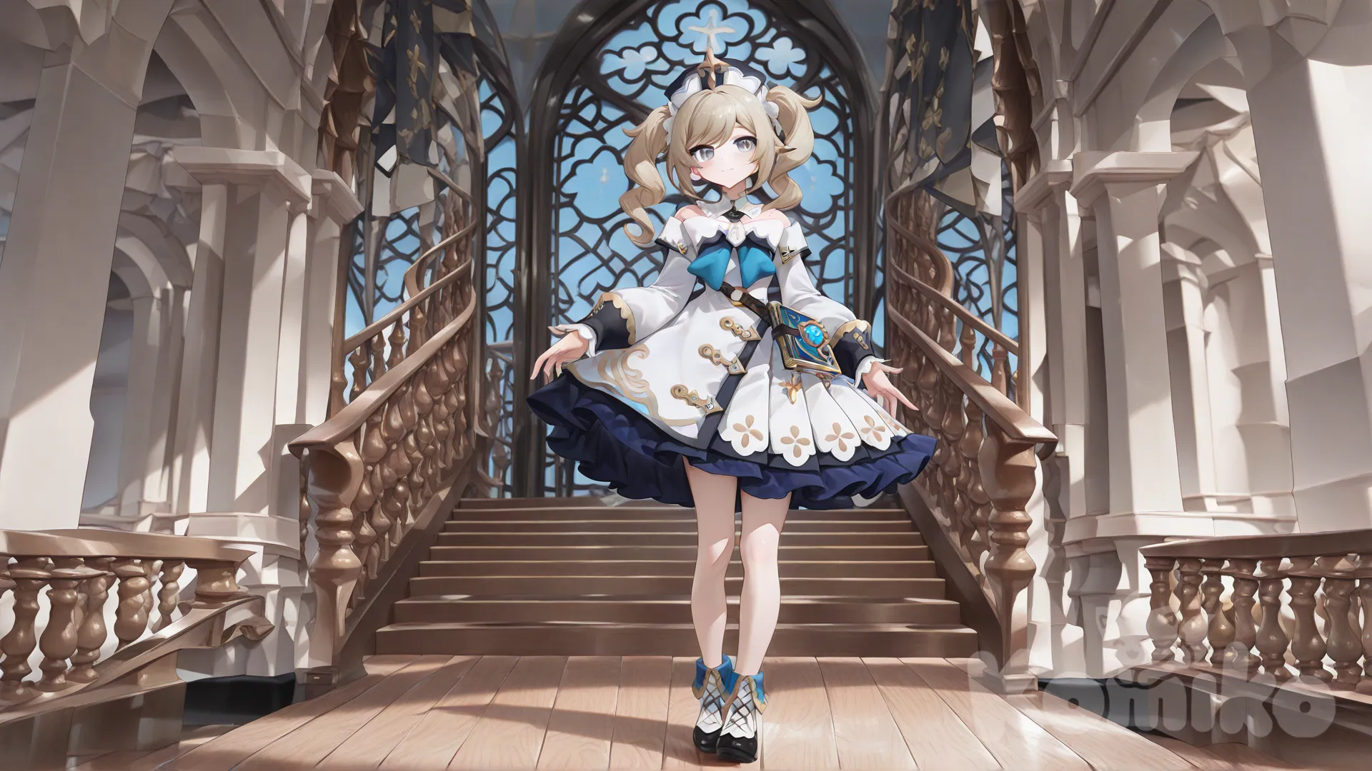 @Barbara_(Genshin_Impact), [high-gloss-illustration-style], full body