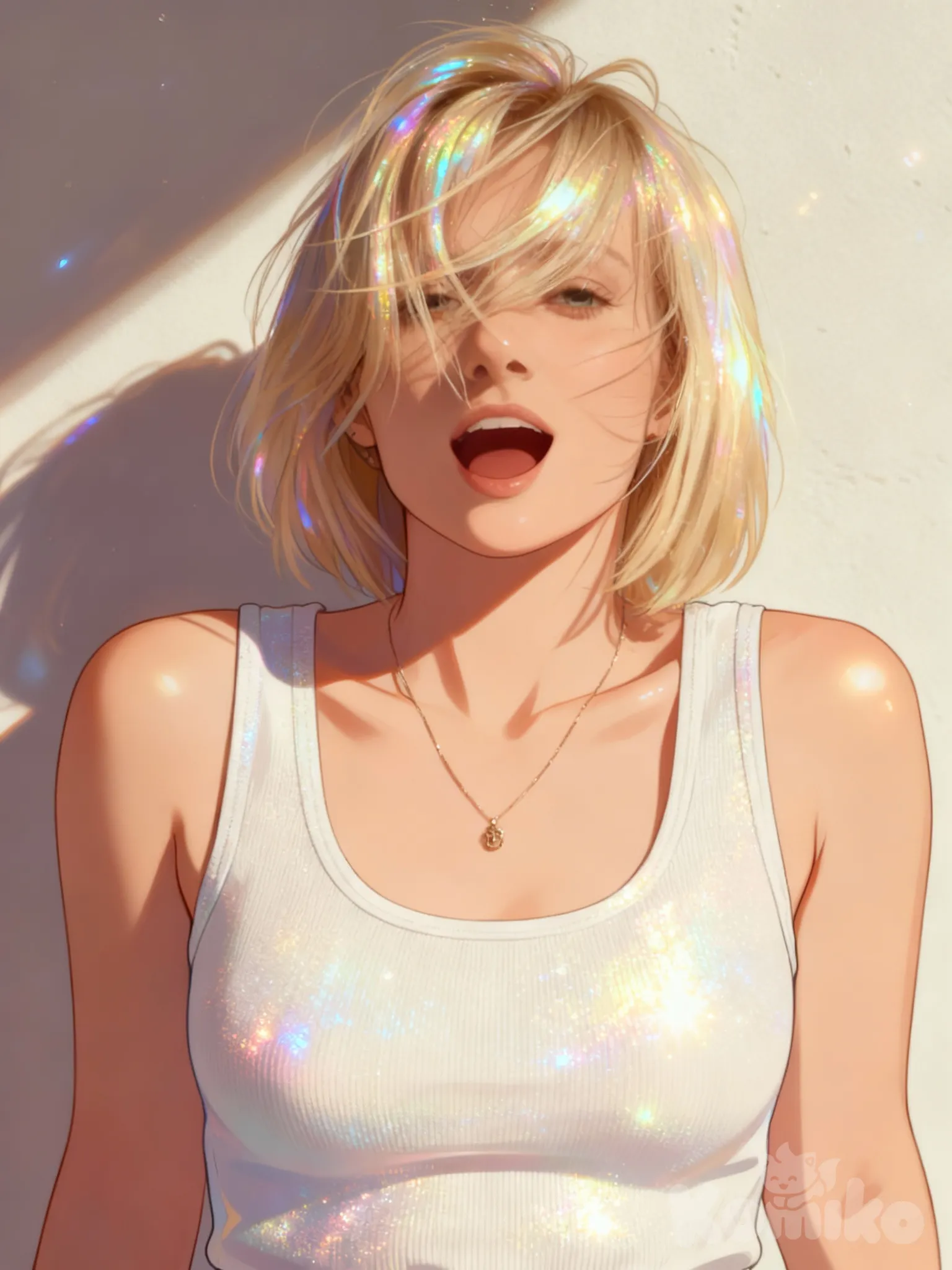 [iridescent-style], open mouth