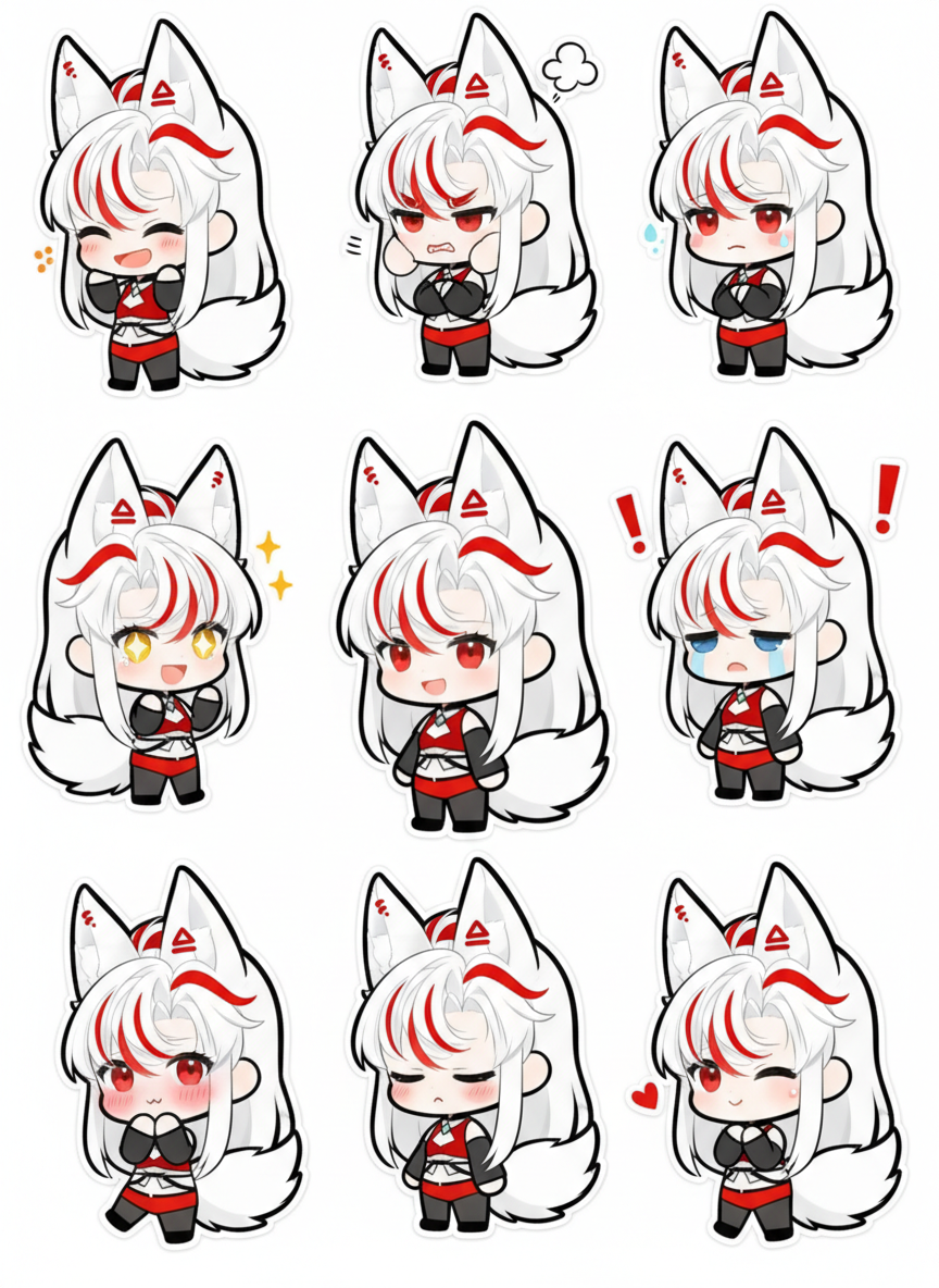 стикеры чиби