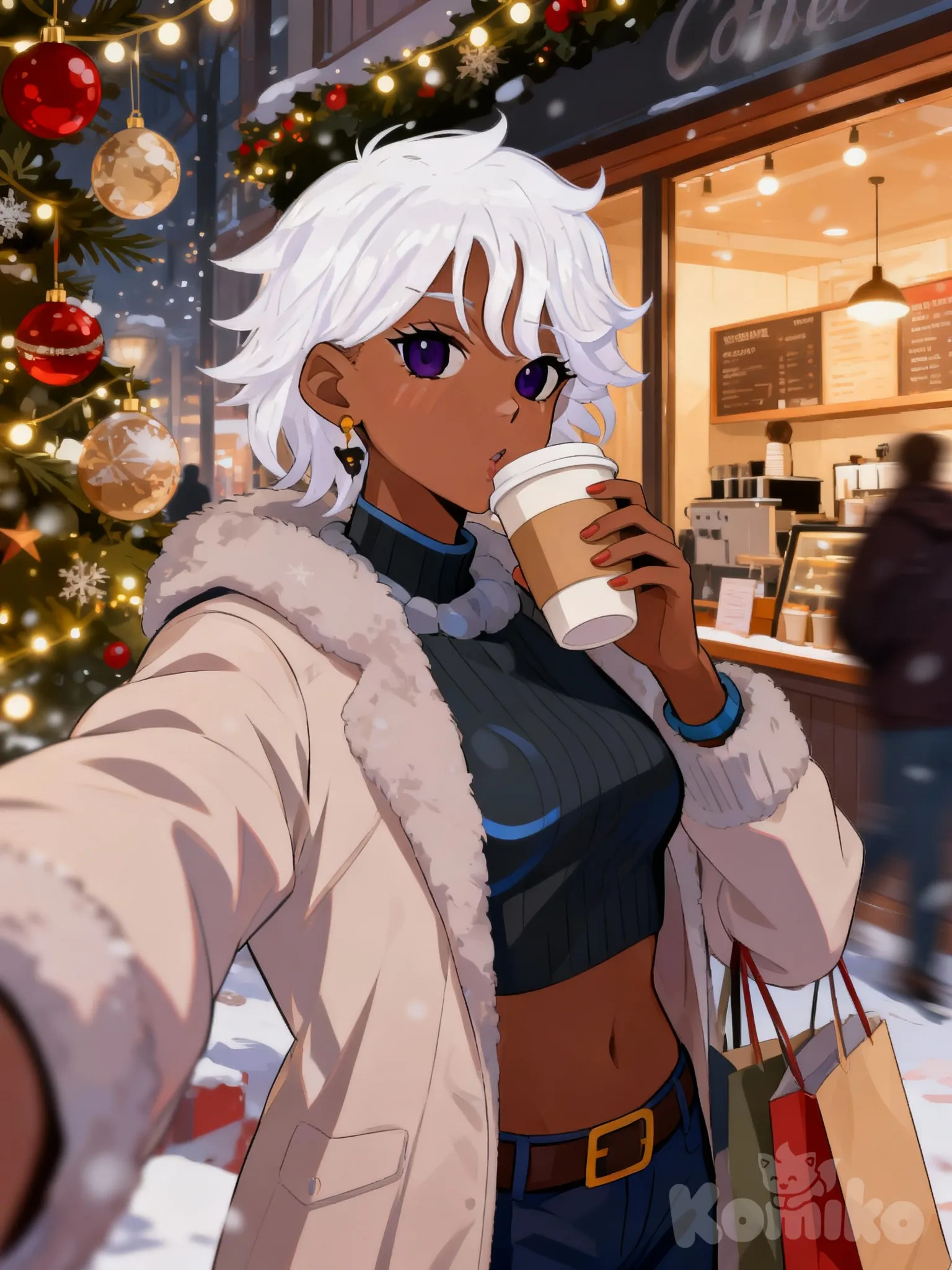 Walker.F, in a very popular coffee shop in that district