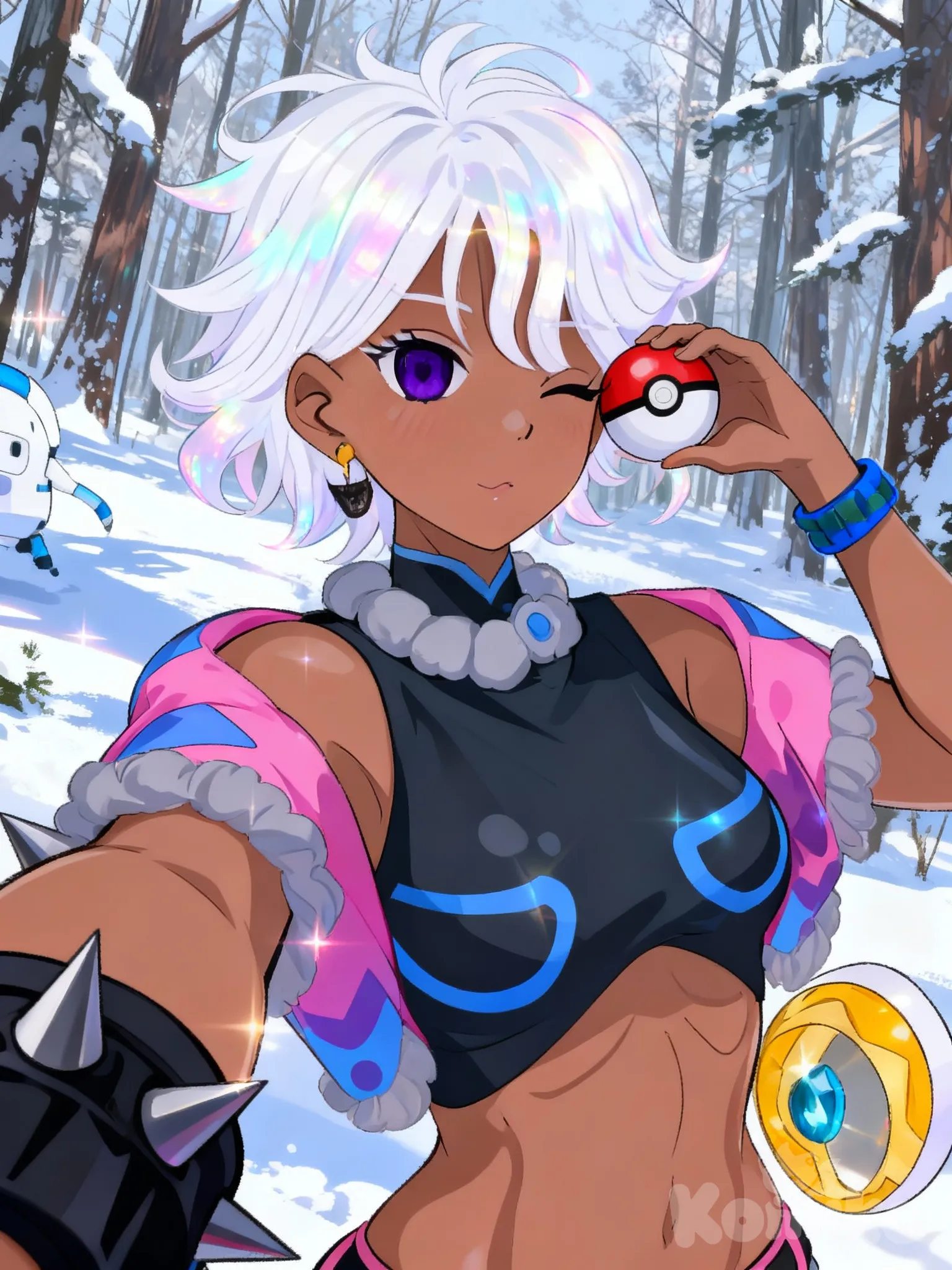 Walker.F In a forest searching for Pokémon