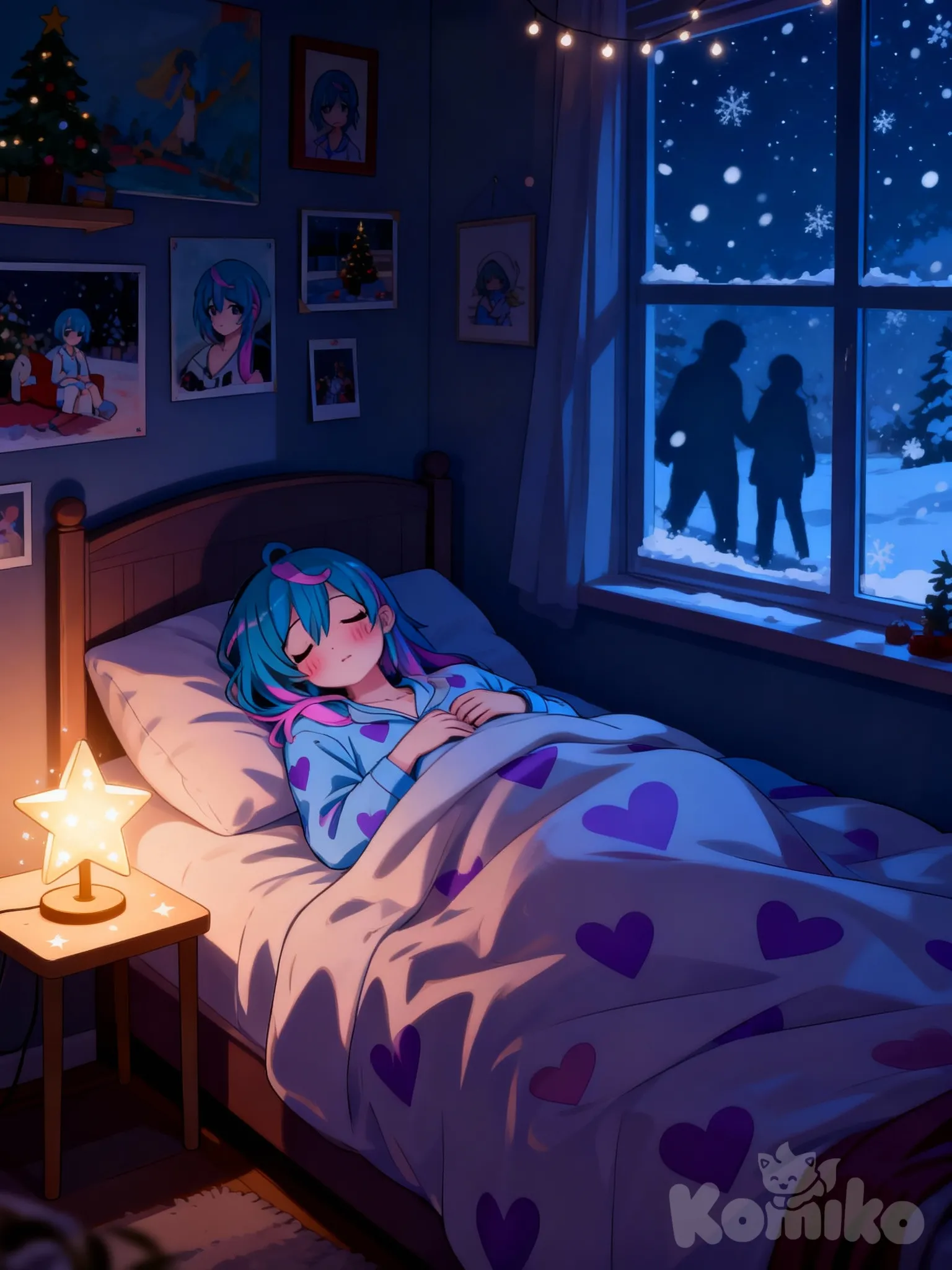 While the other girls continue their lives, Nott had a very long day, she is asleep.