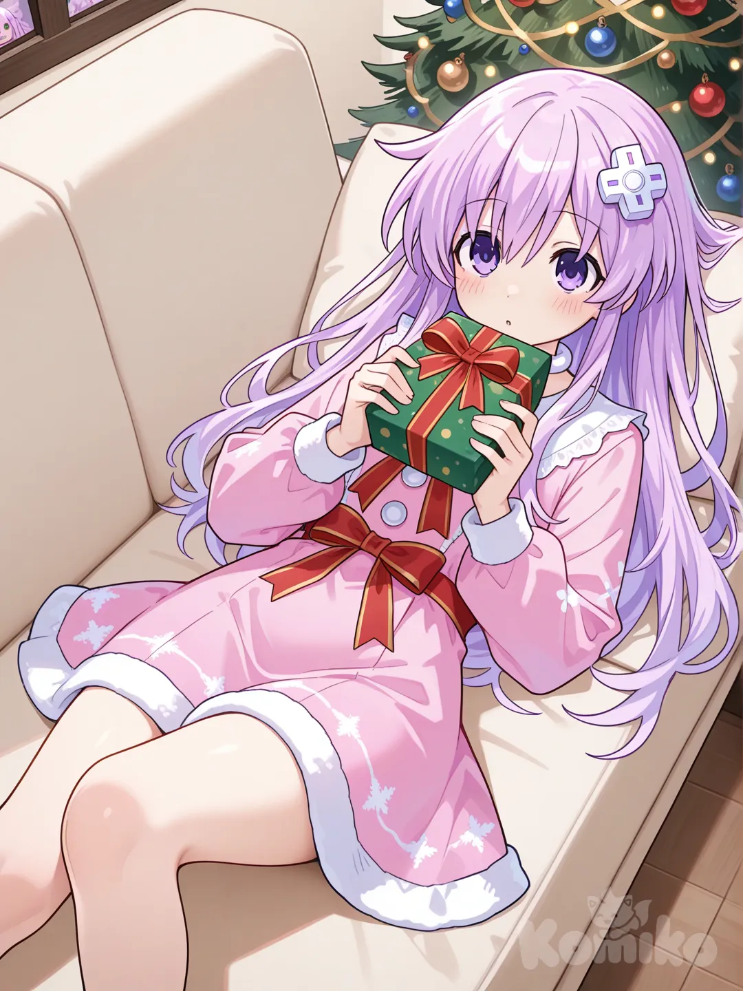 Nepgear : checking gifts from christmas