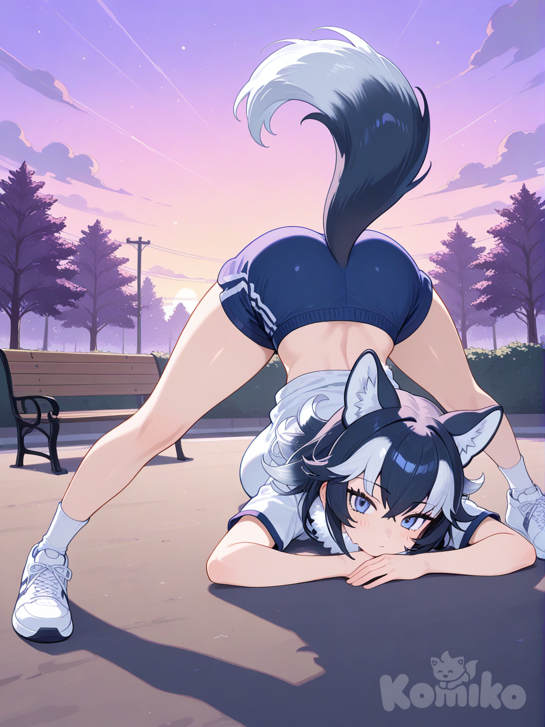 Grey Wolf : Craving in the purple sunset