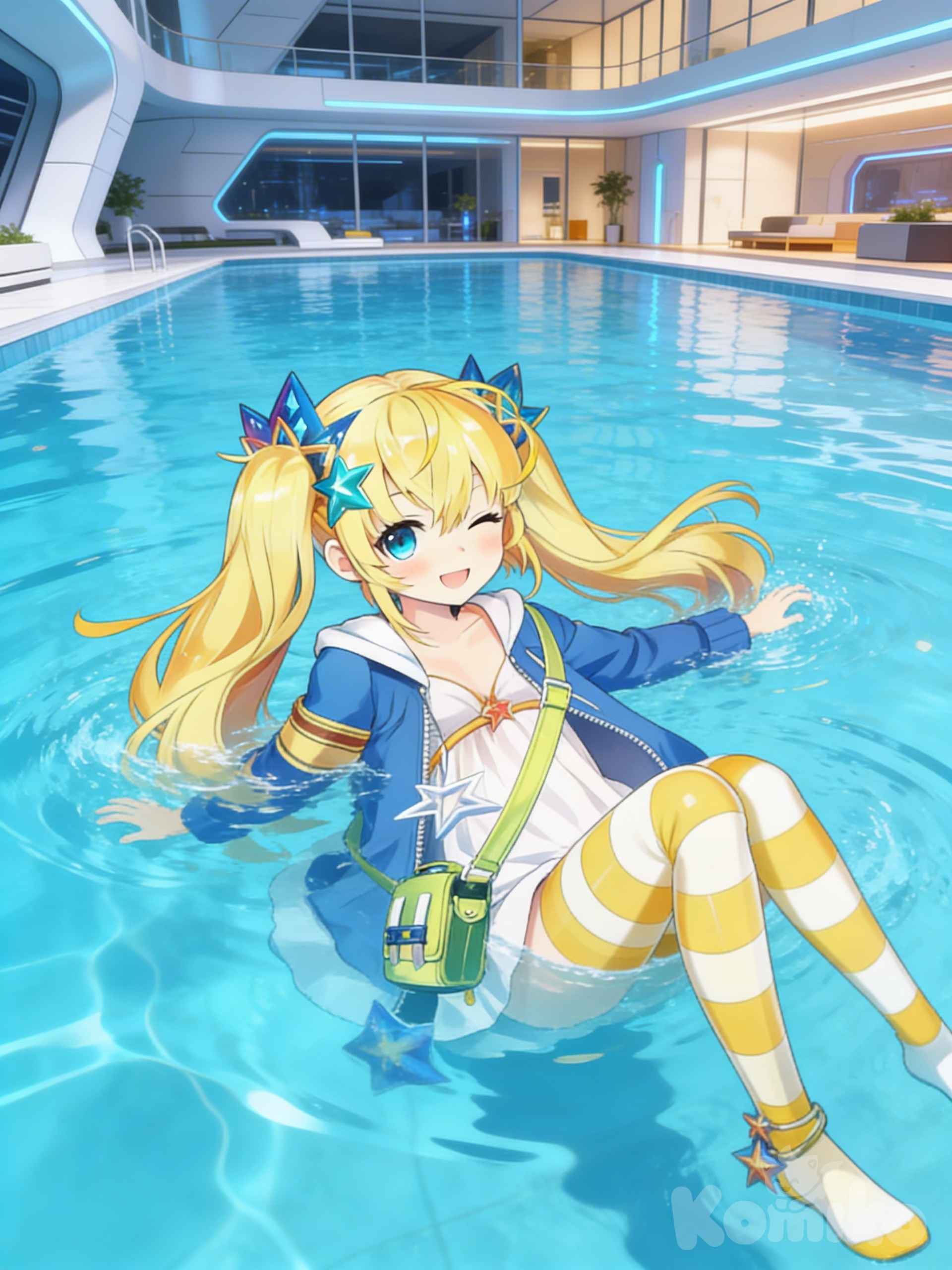 Hi! Rescuer, do you like how I swim? Am I adorable?