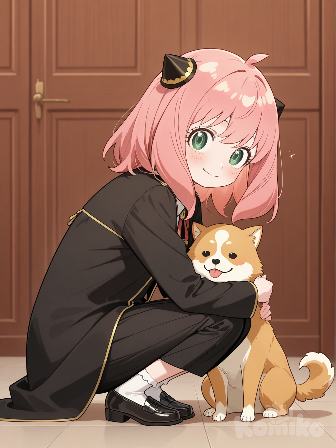 Anya and a dog