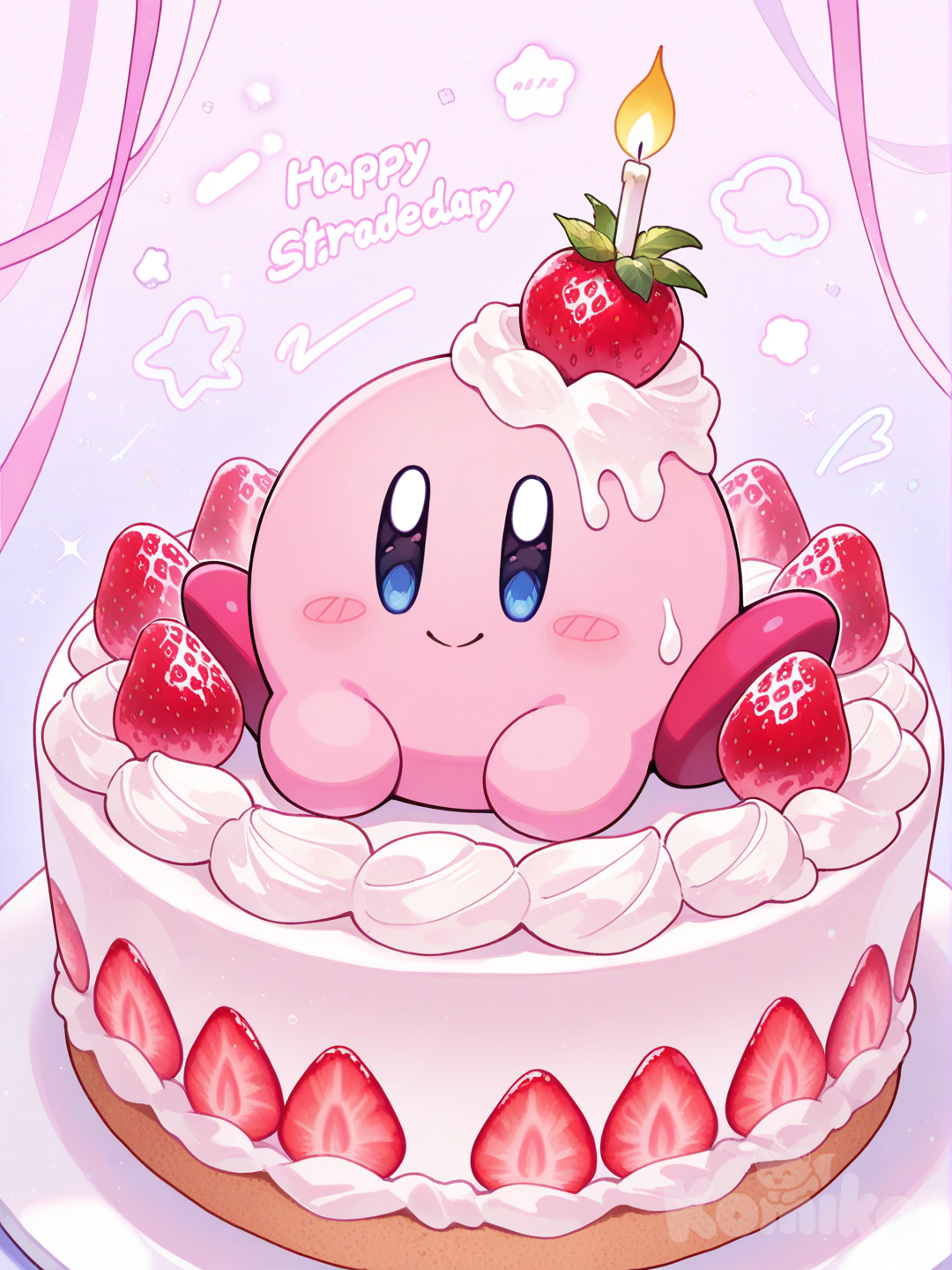 Kirby in cake!!