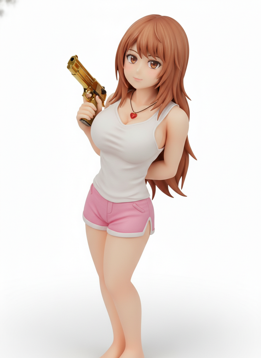 Girl with desert eagle xix Gold 