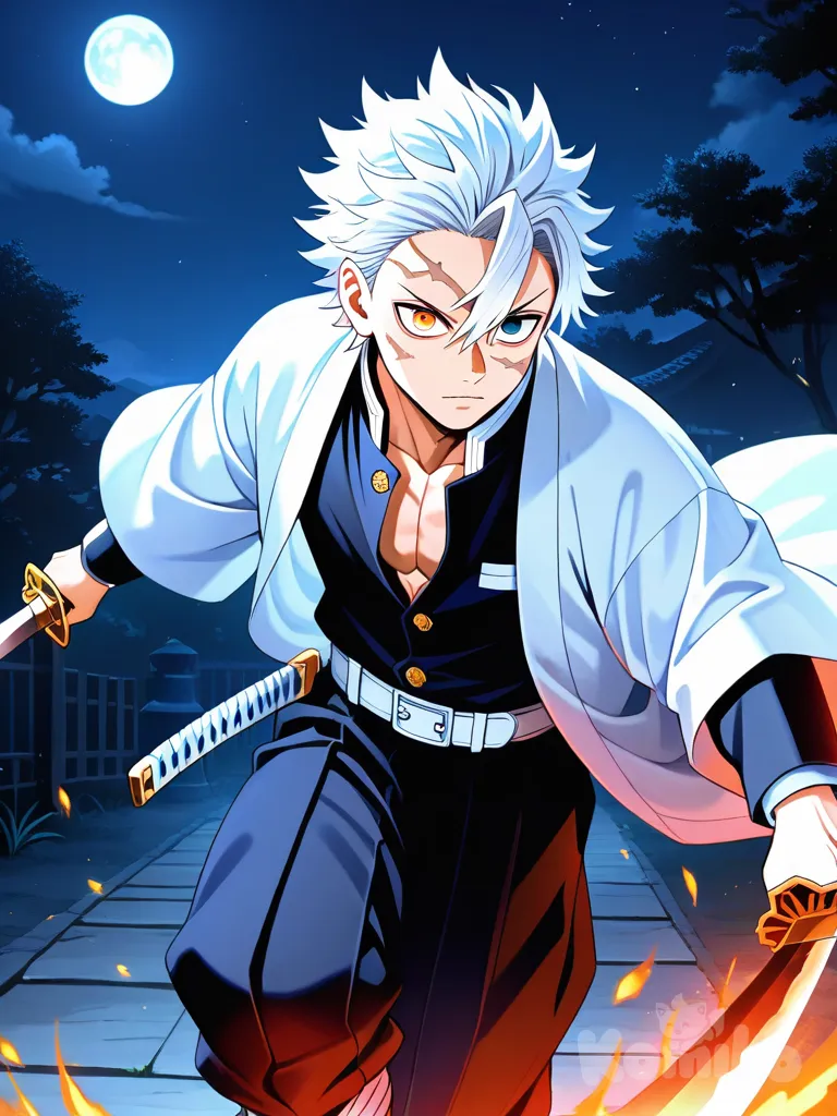 @Shinazugawa_Sanemi, night, sword