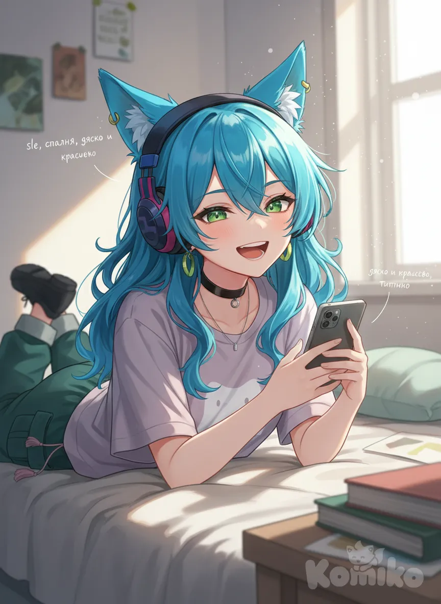 Элара Восс слушает музыку