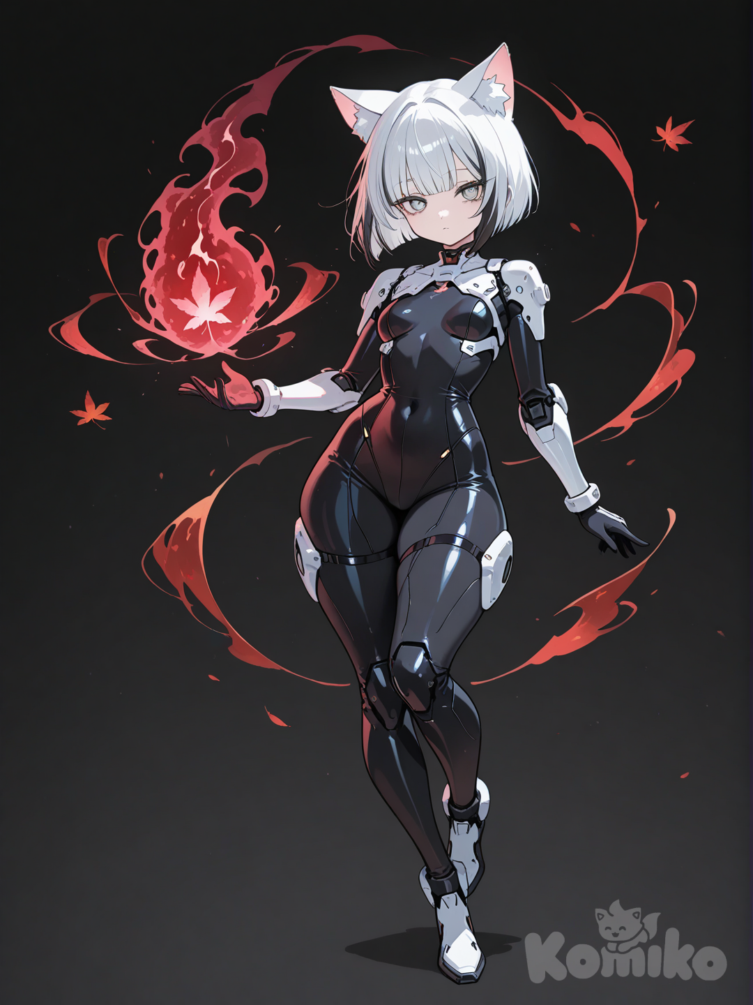 Хаяси Каэдэ - киборг магией красного клёна