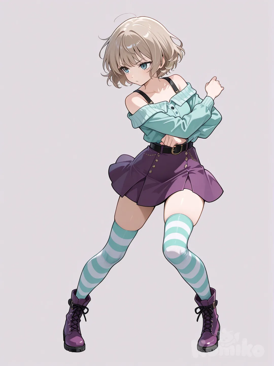 Ирма Лэр
Внешность:
Волосы: Светло-коричневые, волнистые.каре
Глаза: Голубовато-зелёные.
Костюм Стражницы: Бирюзовый топ с открытыми плечами, фиолетовая мини-юбка, полосатые колготки и сиреневые ботинки (в комиксах наряд меняется).