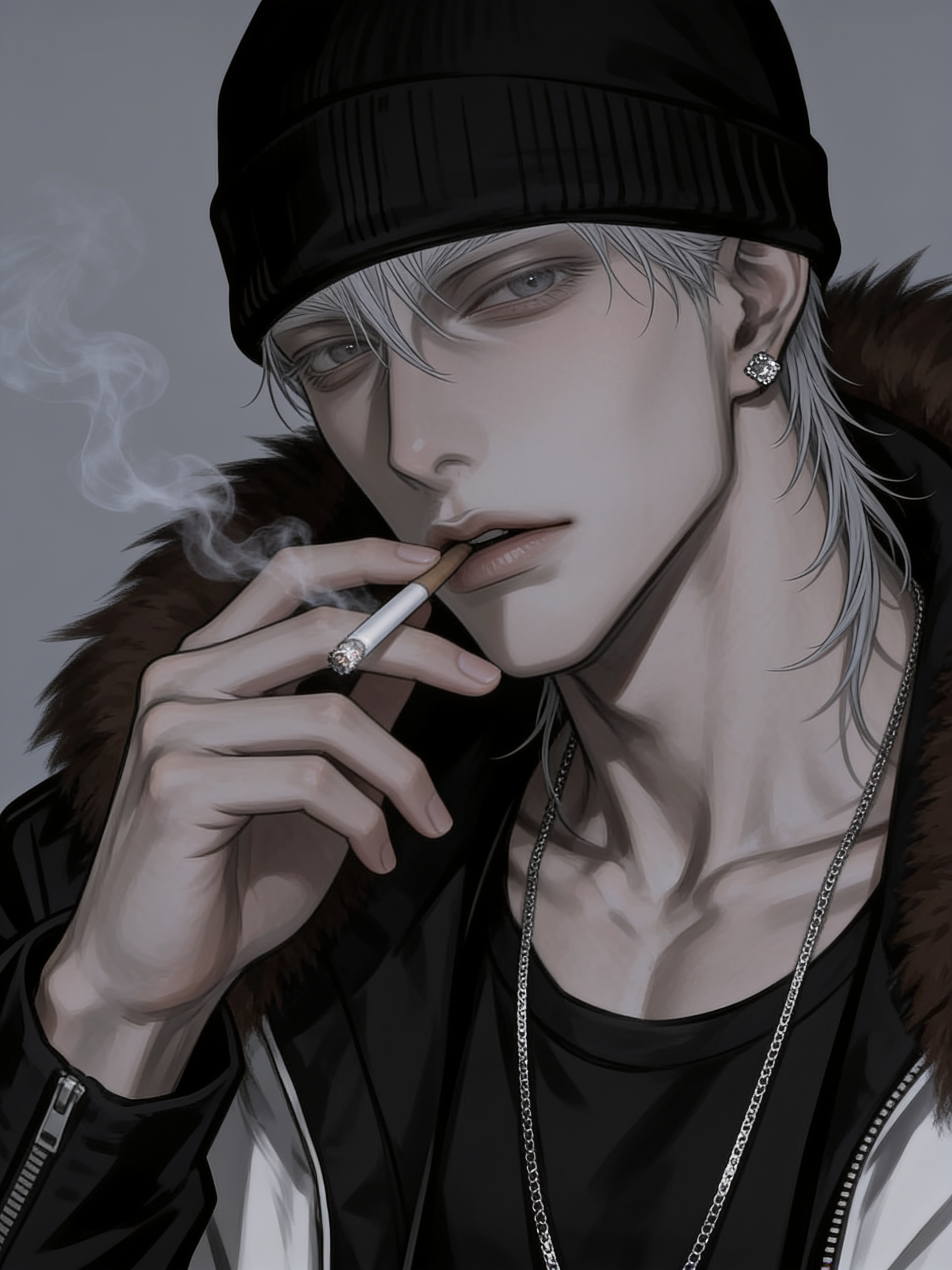 1boy, athletic, gray eyes, fair skin, pale skin