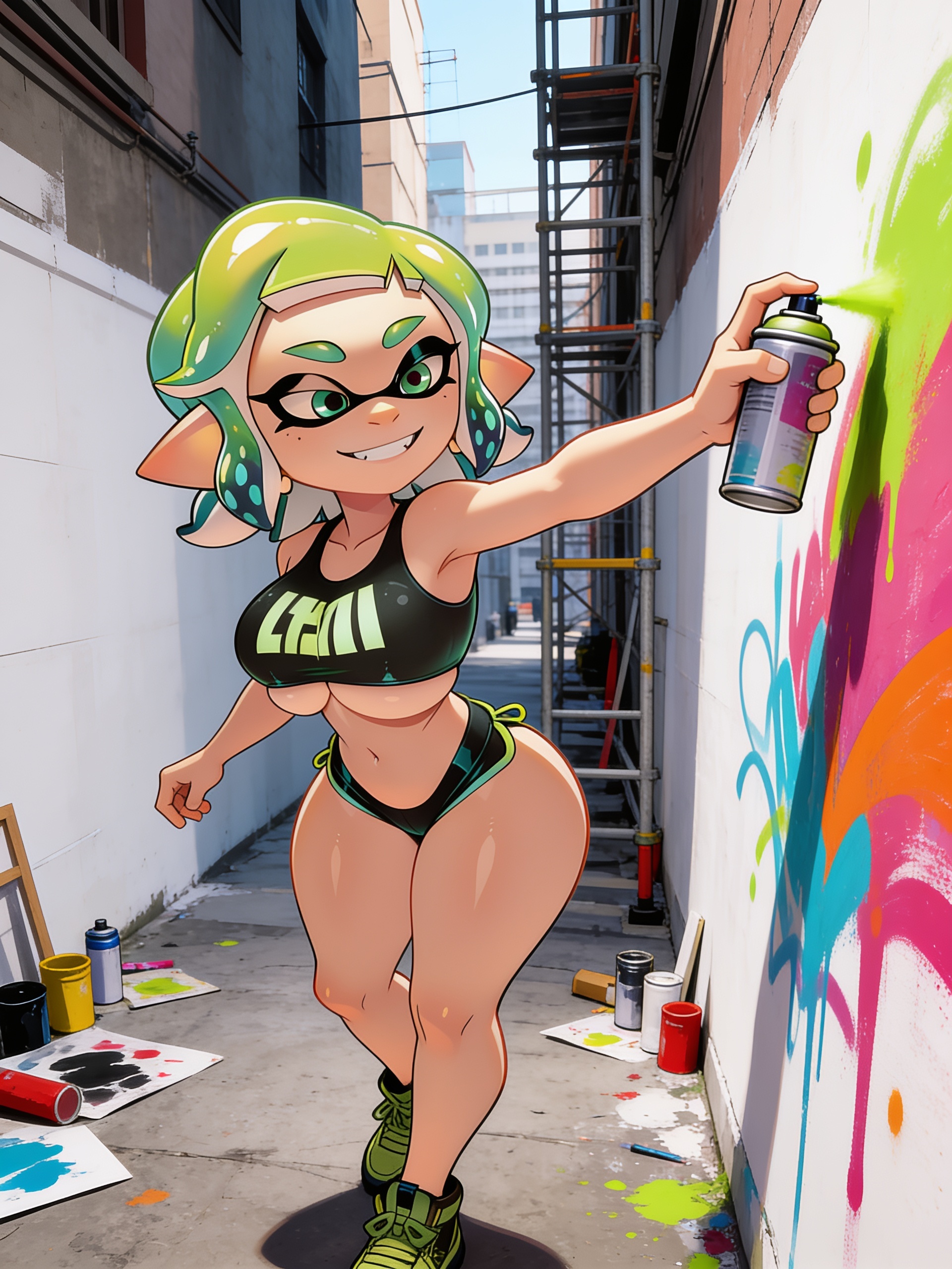 Make the character in the reference image do an different activity. Change the background that fits the activity