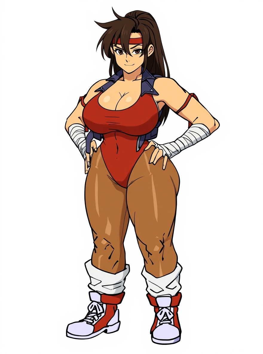 single character, full body, looking at viewer, anime style, simple background, white background