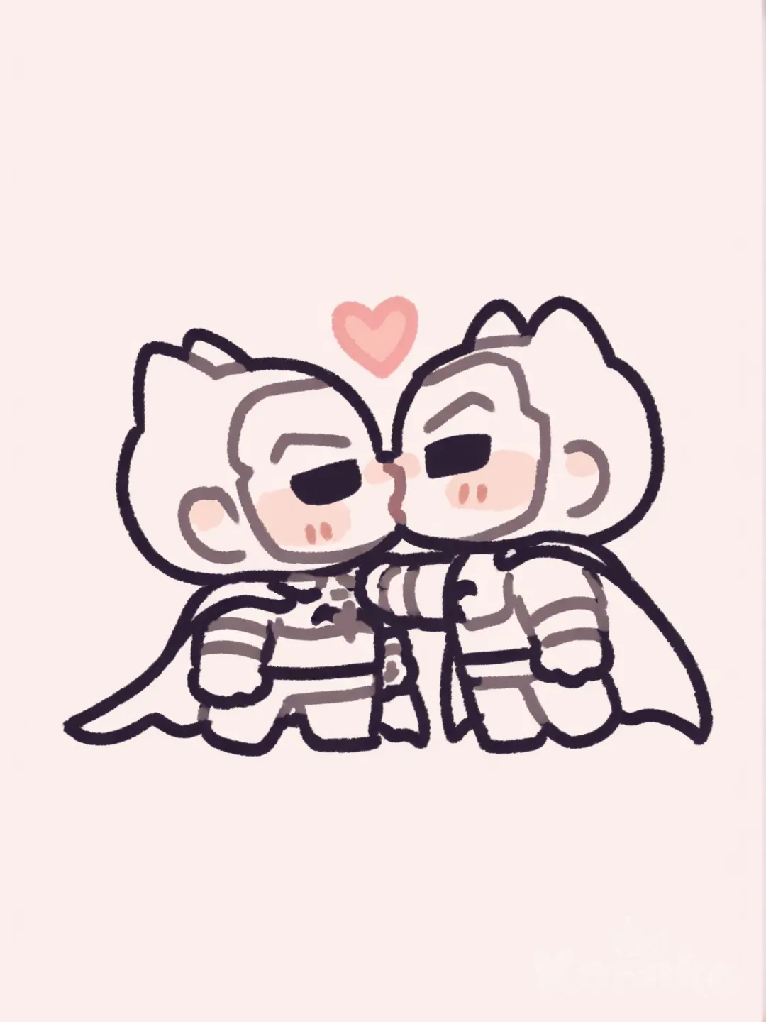 @Batman,super man, yaoi, couple, [blocky-faced-chibi-style]