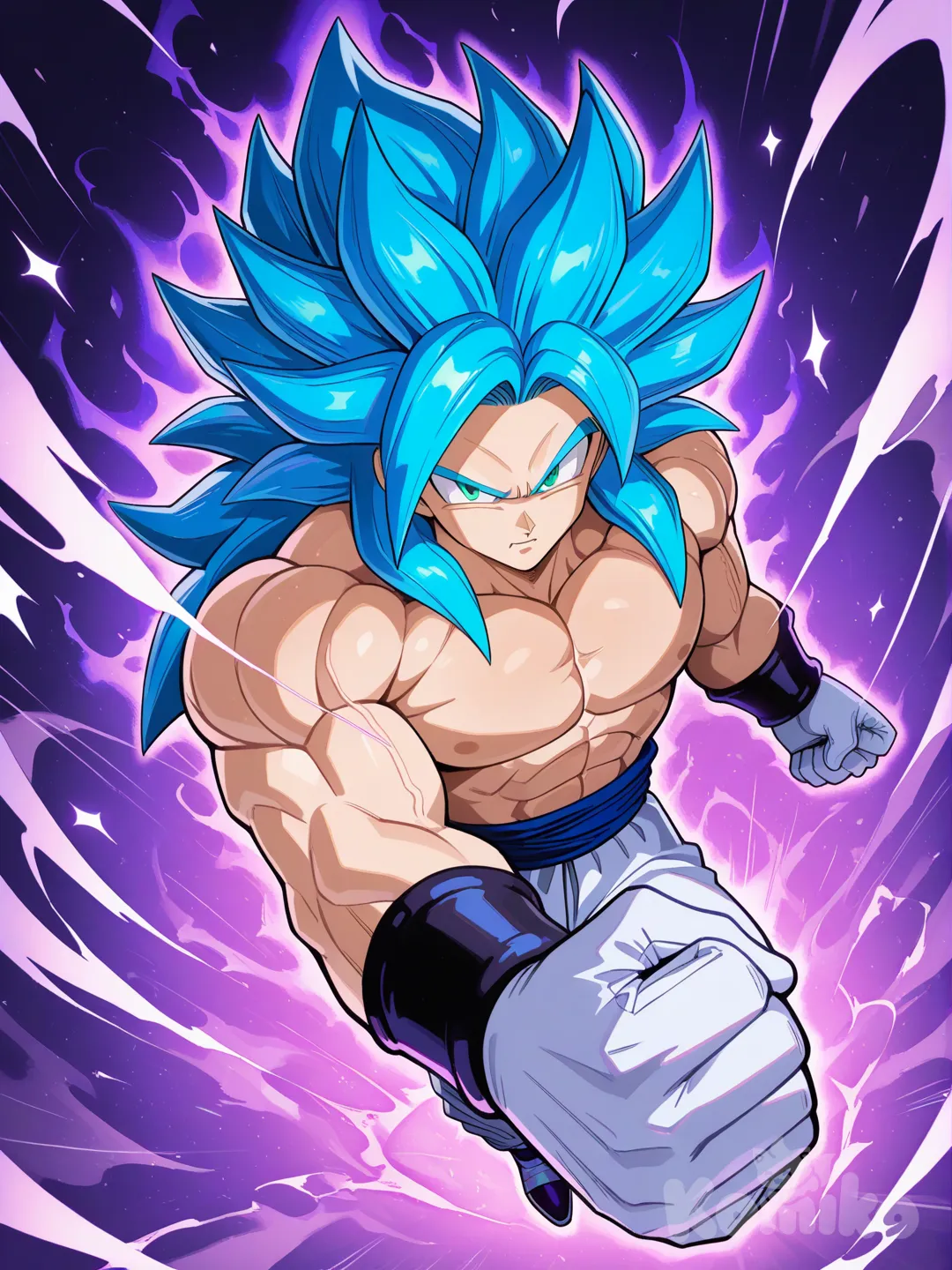 Goku omni ssj5 , cabelo do sonic