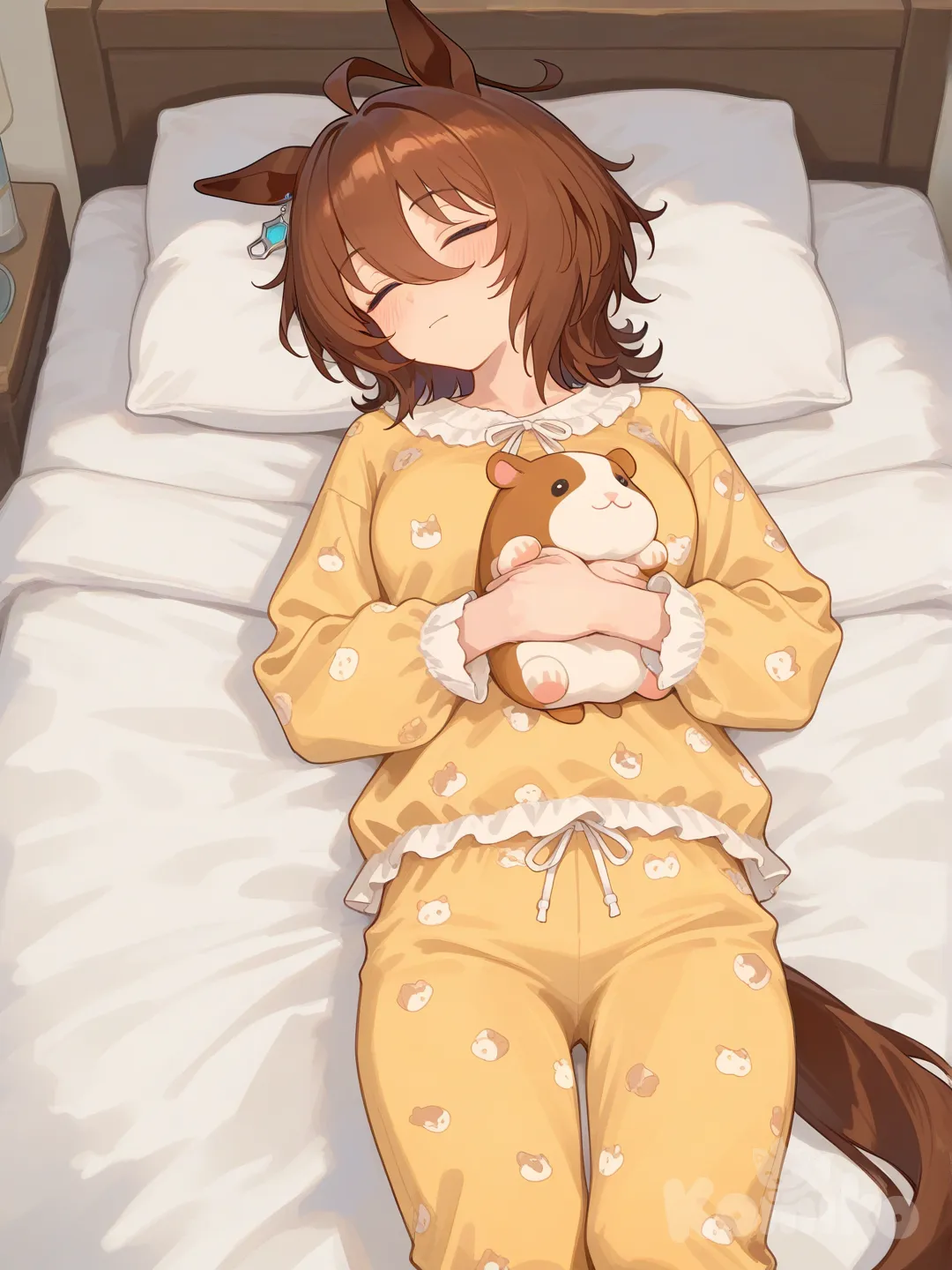 Agnes Tachyon and guinea pig plush toy