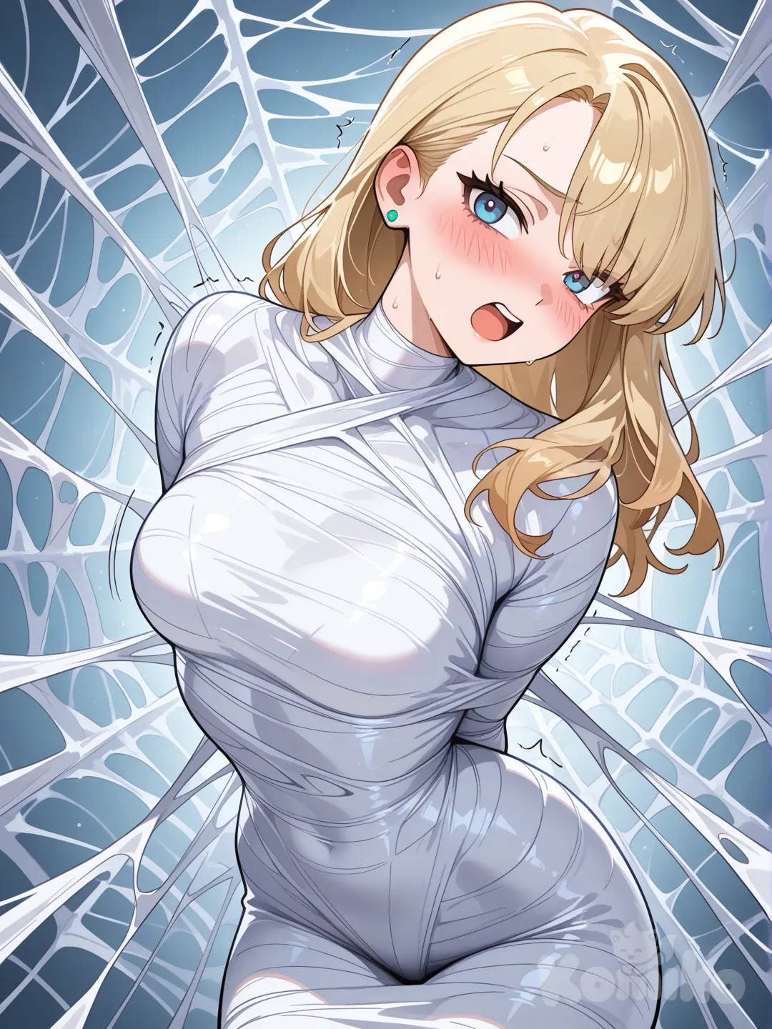 Gwen caught in a web