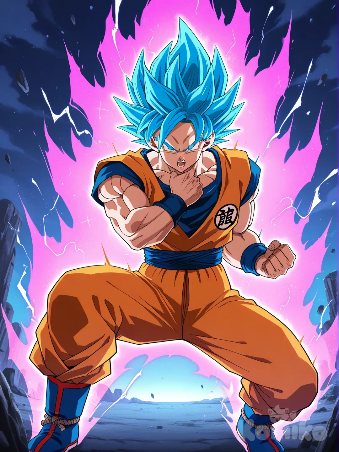 Dragon Ball Super Goku Super Saiyan Blue with Kaioken 
