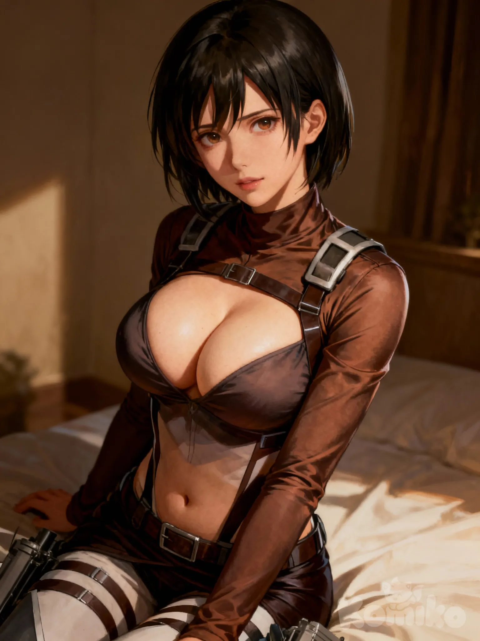 almente o tamanho dos seios, Mikasa Ackerman