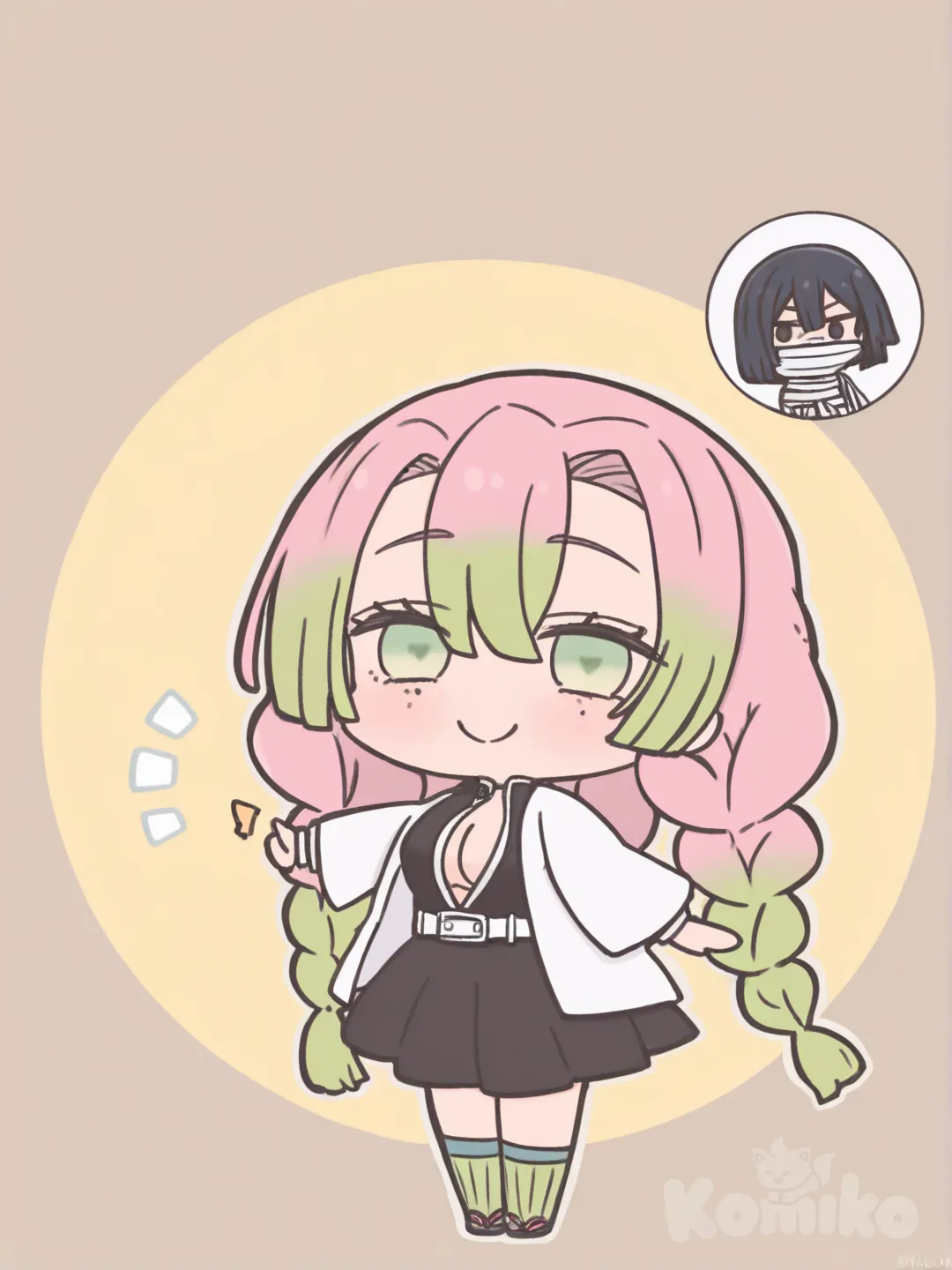 [pastel-chibi-style], @Kanroji_Mitsuri, @Iguro_Obanai, :)