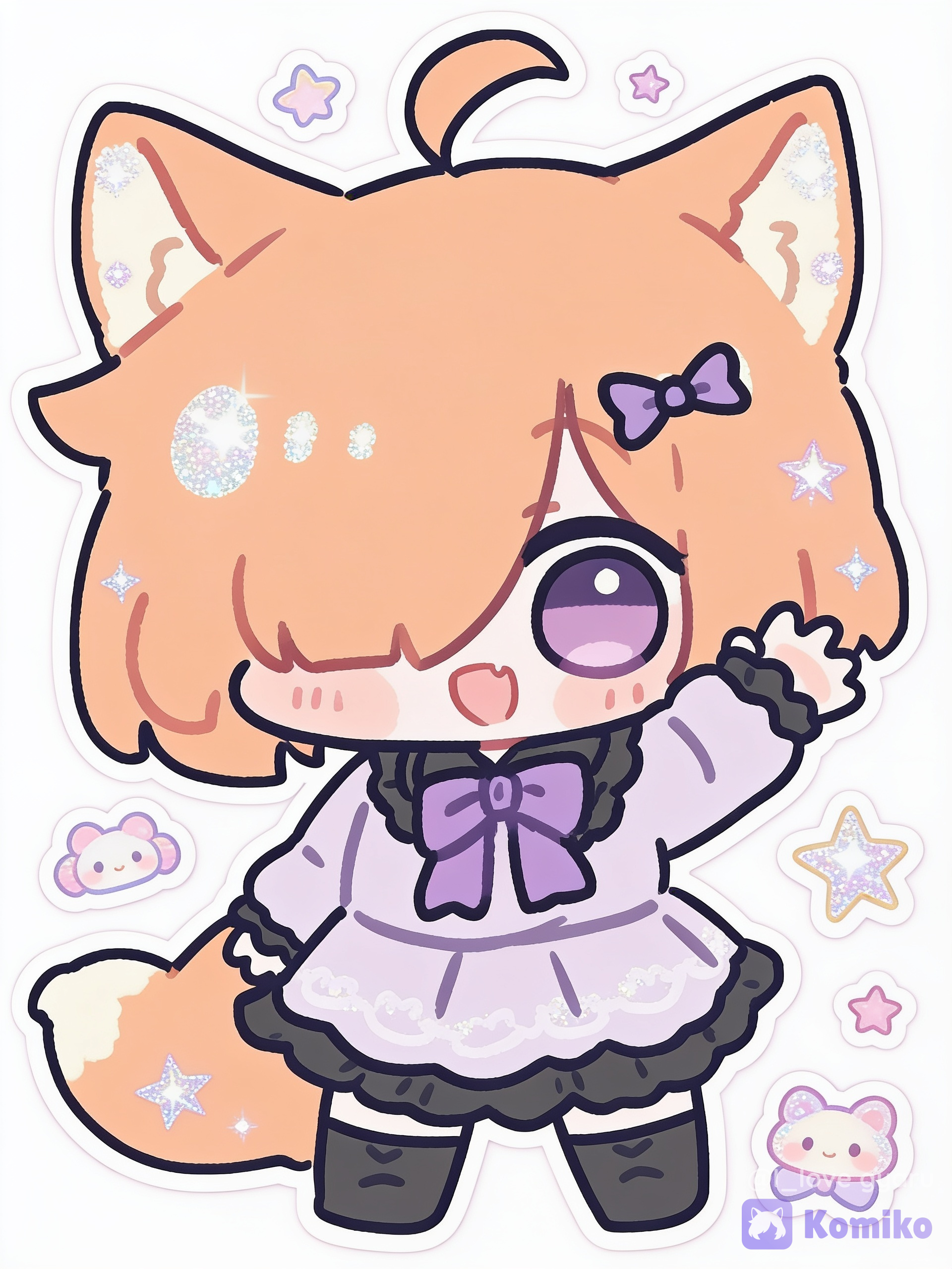 @Komiko_Chan on a super cute sticker sheet