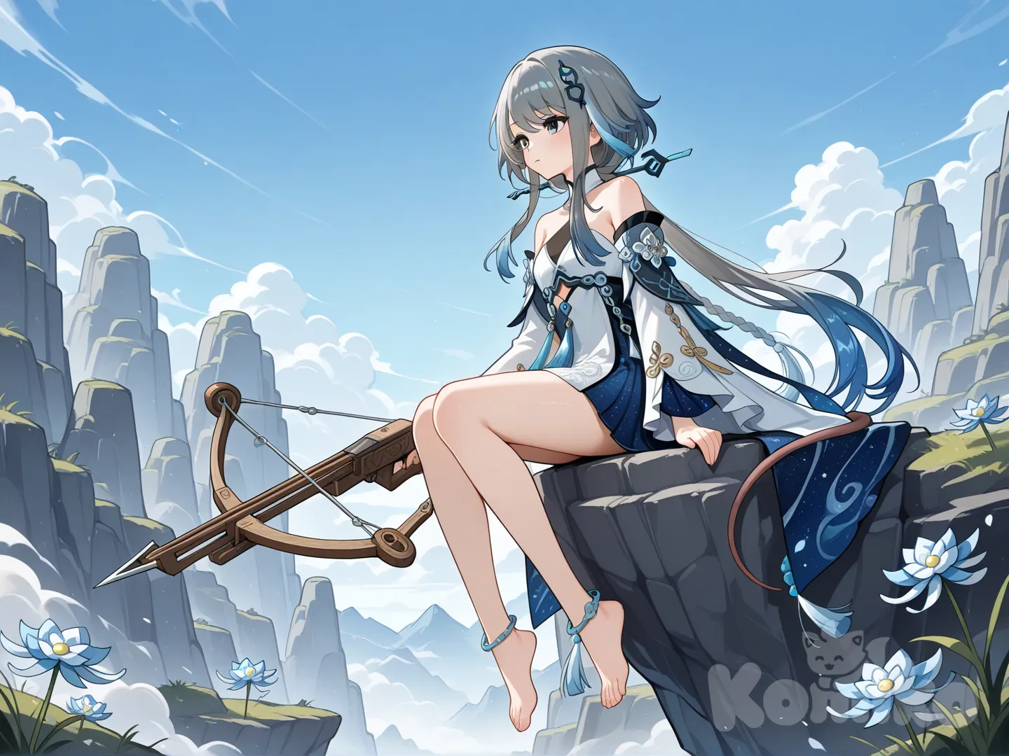 Guizhong contemplating the destruction her crossbow may bring