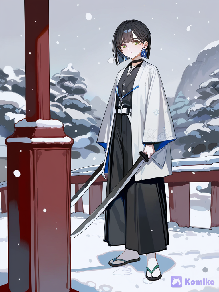 [lacquered-illustration-style], 1girl, @haruka-haruka-iggT, crying, snowy
