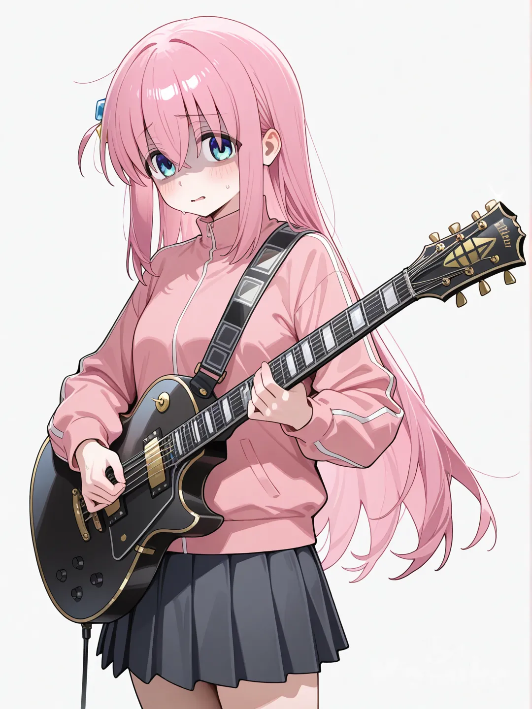 @Gotoh_Hitori,con una falda más corta y una guitarra