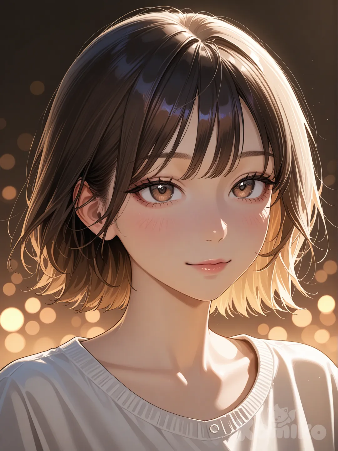 Ultra-realistic portrait of a young woman with soft natural lighting, skin texture, sharp focus, cinematic depth of field, 85mm lens, photorealistic, high resolution, studio photography, neutral background