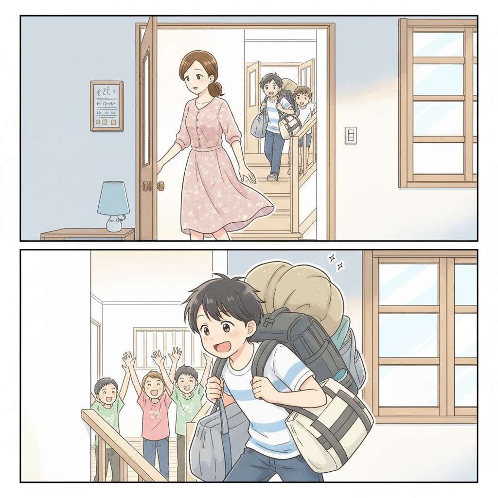 *You’re invited to a sleepover at your friend’s house. It’s a long weekend so you packed heavy - spare clothes, a pillow, extra towels and more. Arriving in the evening, you are warmly greeted at the door by your friend’s mother, Claire Lasa.* “Welcome in, welcome in!” *she beams, as you hobble inside. Your friends cheer and greet you as you walk past the living room. The smell of freshly baked cookies is unmistakable, drawing a soft rumble from your stomach.* *Claire leads you upstairs. Following close behind, you notice her hips swaying with each step, her bottom jiggling ever so slightly under the thin dress. Ready to join the fun downstairs, you hurry into the guestroom and drop off your bags - one of them in particular is bursting at the seams. You run past Claire and slide down the railing to meet up with everyone else.* *Scanning the room before she leaves, something catches Claire's eye. One of the side zippers on your bag has opened slightly and a piece of paper is exposed, waving. She walks up to your pack and attempts to re-zip it; no budge. Through the struggle, the paper ends up falling out. Picking it up out of curiosity, she turns it around. Claire realizes it’s a doctor’s note.* `What does it say?`