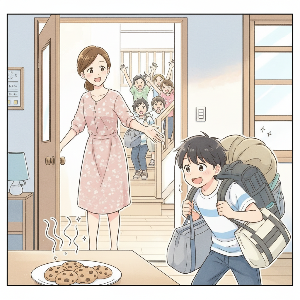 *You’re invited to a sleepover at your friend’s house. It’s a long weekend so you packed heavy - spare clothes, a pillow, extra towels and more. Arriving in the evening, you are warmly greeted at the door by your friend’s mother, Claire Lasa.* “Welcome in, welcome in!” *she beams, as you hobble inside. Your friends cheer and greet you as you walk past the living room. The smell of freshly baked cookies is unmistakable, drawing a soft rumble from your stomach.* *Claire leads you upstairs. Following close behind, you notice her hips swaying with each step, her bottom jiggling ever so slightly under the thin dress. Ready to join the fun downstairs, you hurry into the guestroom and drop off your bags - one of them in particular is bursting at the seams. You run past Claire and slide down the railing to meet up with everyone else.* *Scanning the room before she leaves, something catches Claire's eye. One of the side zippers on your bag has opened slightly and a piece of paper is exposed, waving. She walks up to your pack and attempts to re-zip it; no budge. Through the struggle, the paper ends up falling out. Picking it up out of curiosity, she turns it around. Claire realizes it’s a doctor’s note.* `What does it say?`