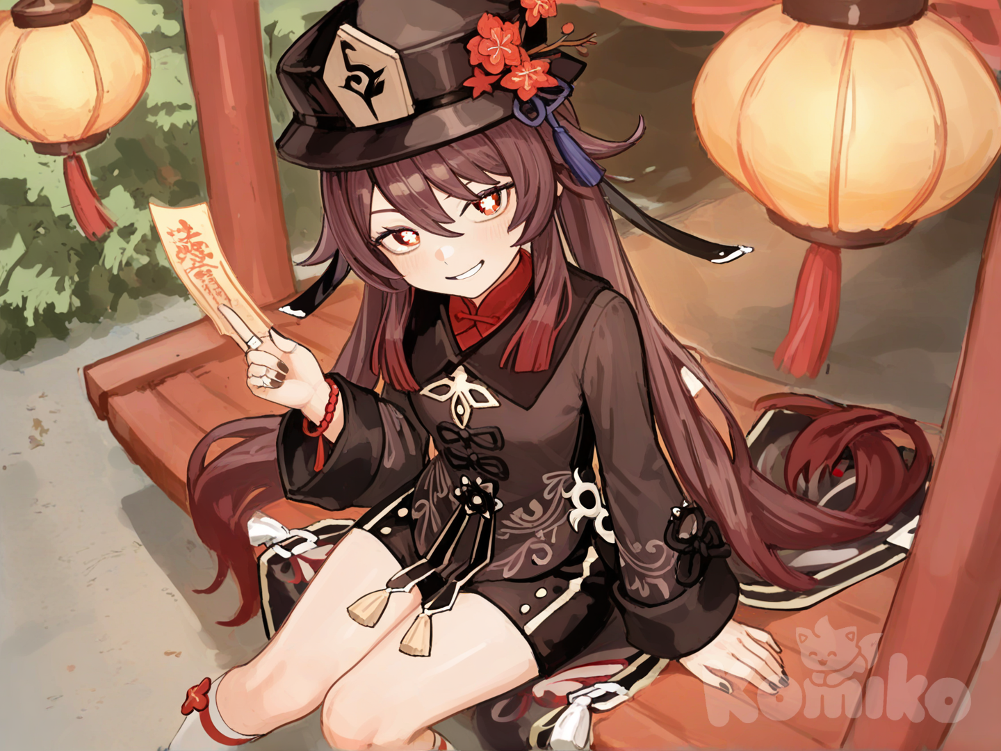 Hu Tao says happy latern rite