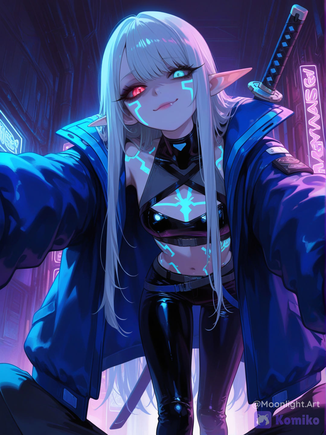 💙 Neon Temptation — Don’t Look Into Her Eyes