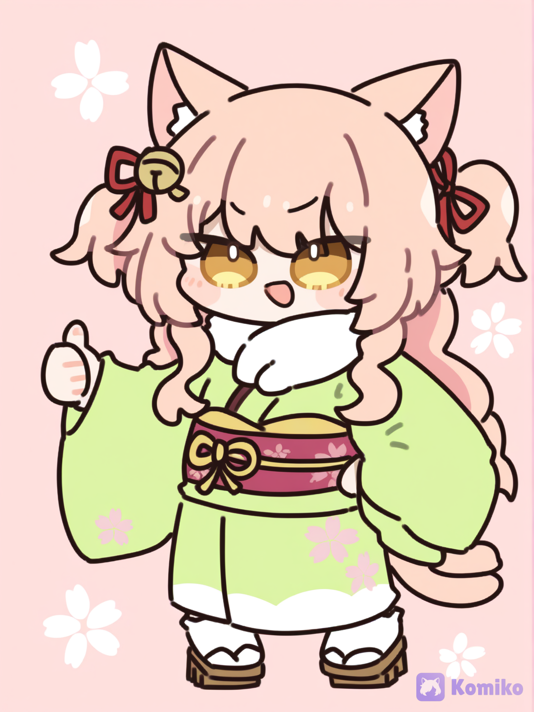 Emoji-con style, @nana-main-oc-EVEN, [soft-chibi-style], happy, excited, sweet, thumbs up