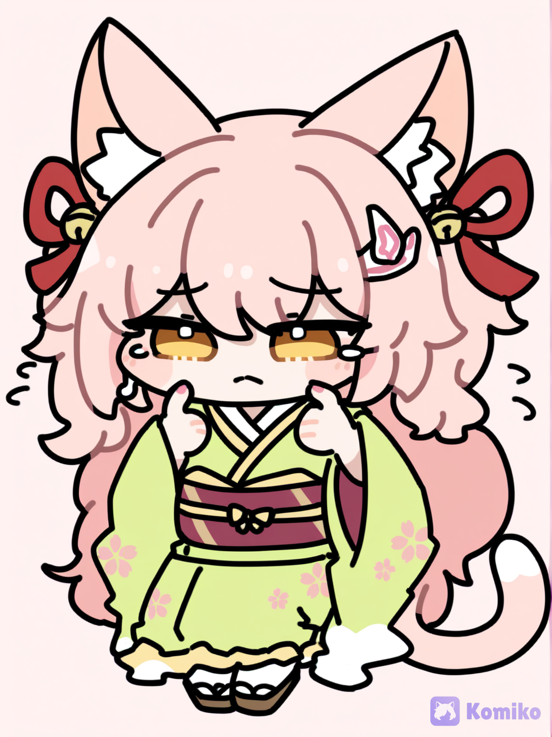 Emoji-con style, @nana-main-oc-EVEN, [soft-chibi-style], sad