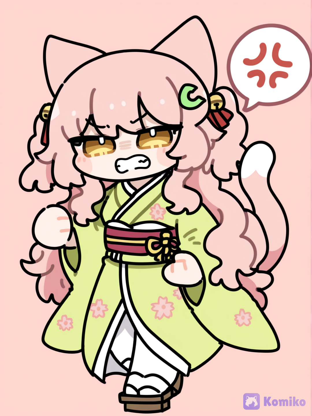 Emoji-con style, @nana-main-oc-EVEN, [soft-chibi-style], angry