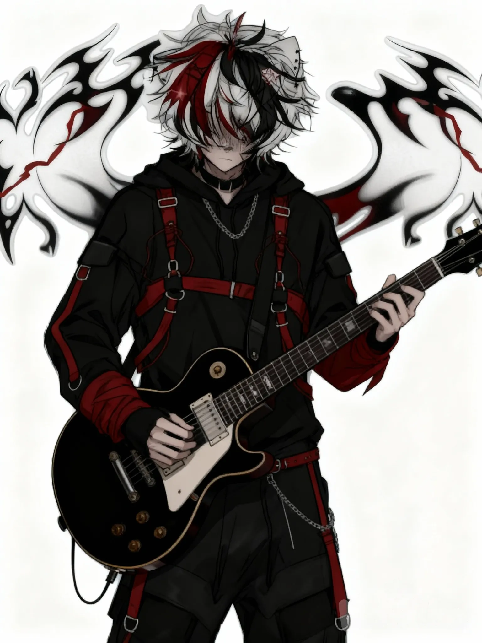 Musician/Singer, AIDrawing_251204_37de86be-0616-4362-98b2-175401348262_0_MiriCanvas, holding electric guitar, stoic, expression