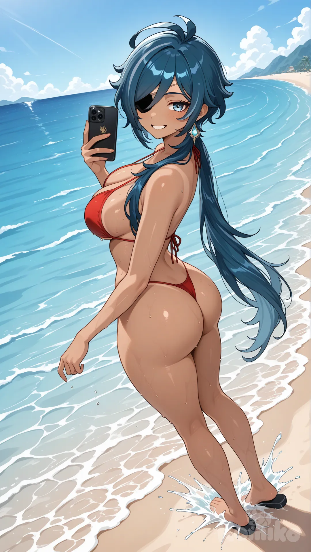 # @Kaeya_ as a women HOT RED