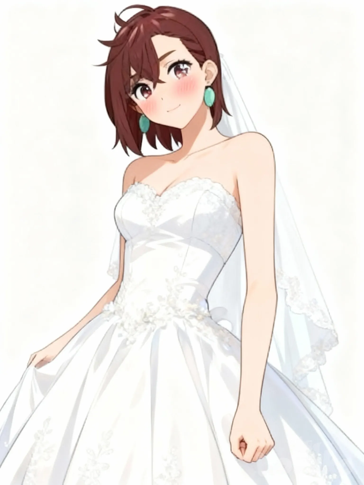 momo in wedding dress