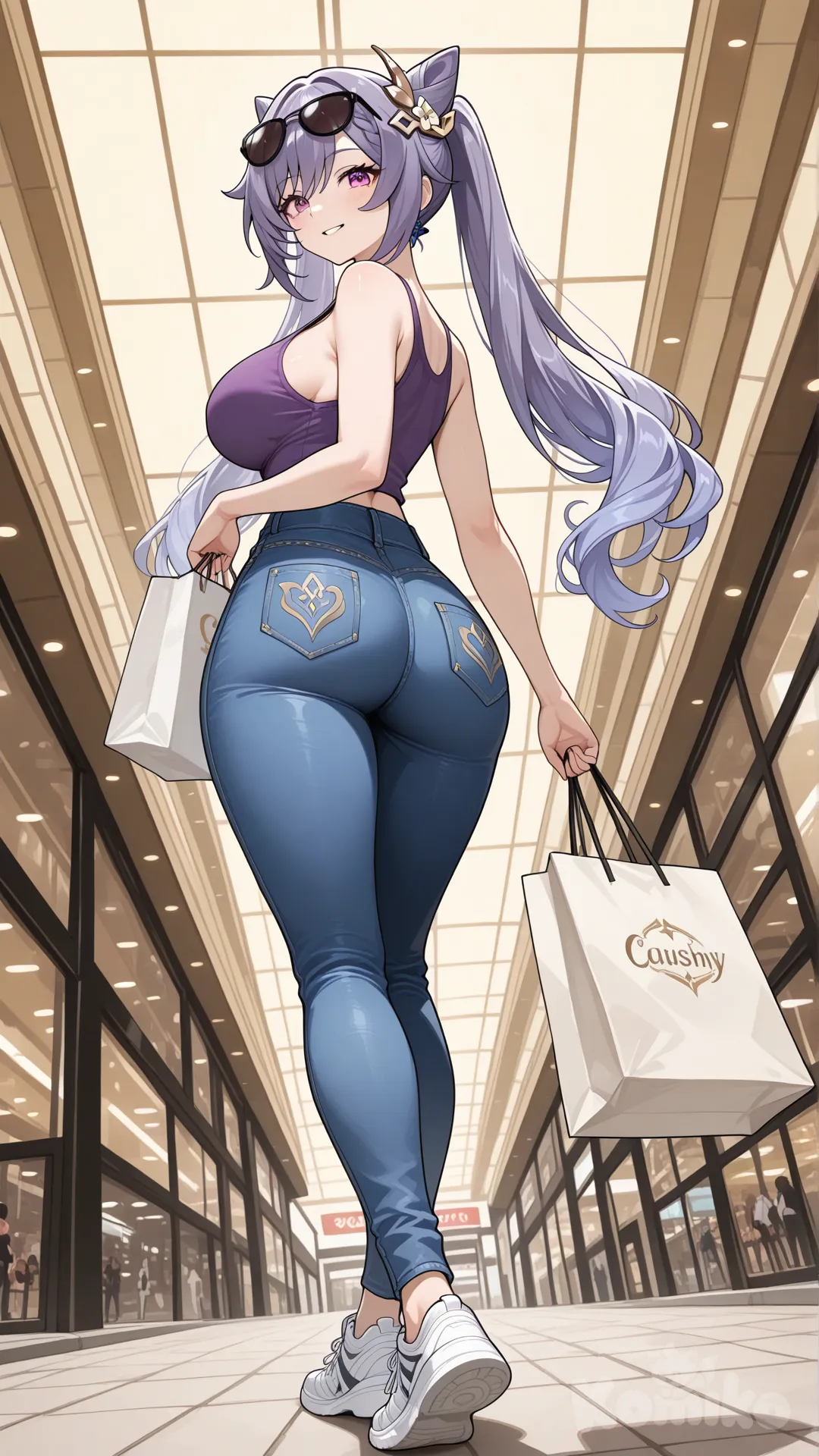 in the shopping mall