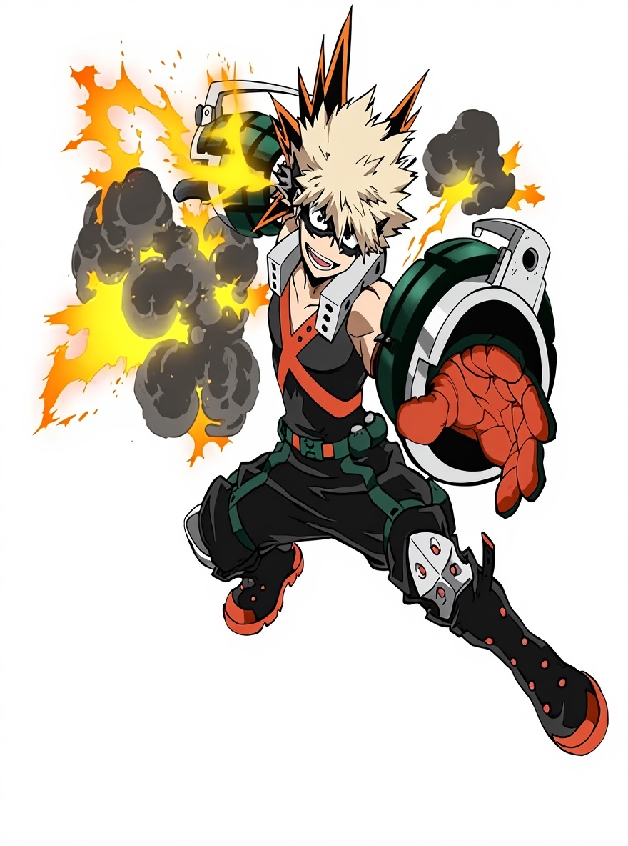 1boy, my hero academia style, teenager, athletic, single character, full body, looking at viewer, anime style, simple background, white background