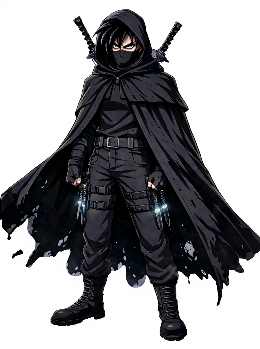 1boy, teenager, athletic, muscular, black hair, my hero academia style, dragon ball style, single character, full body, looking at viewer, simple background, white background