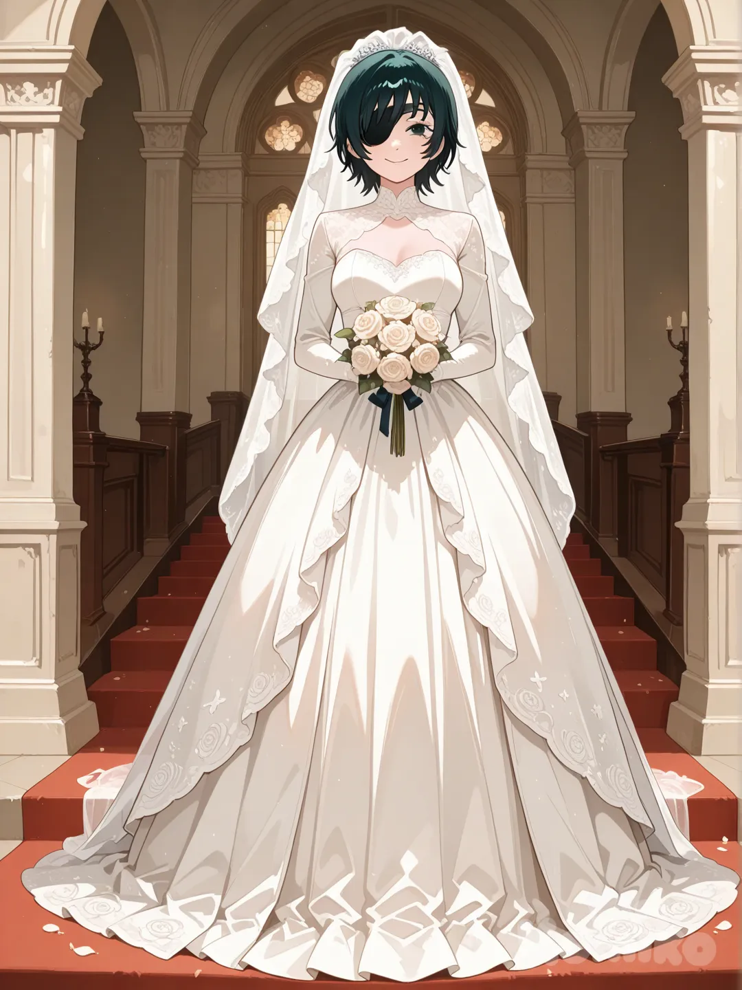 @Himeno_(Chainsaw_Man) в свадебном платье