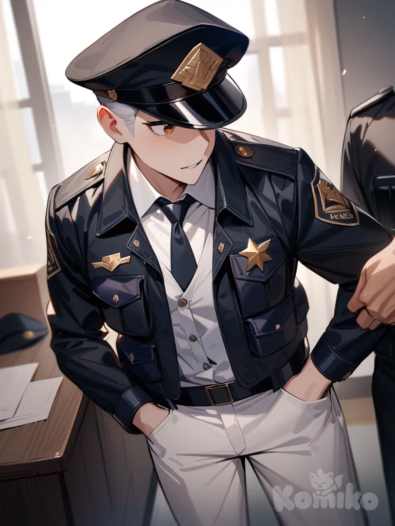 Cop arresting criminal