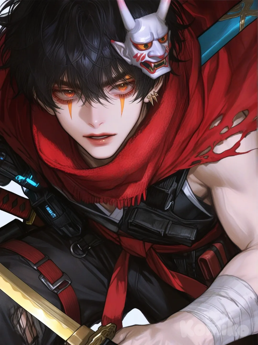 A futuristic samurai