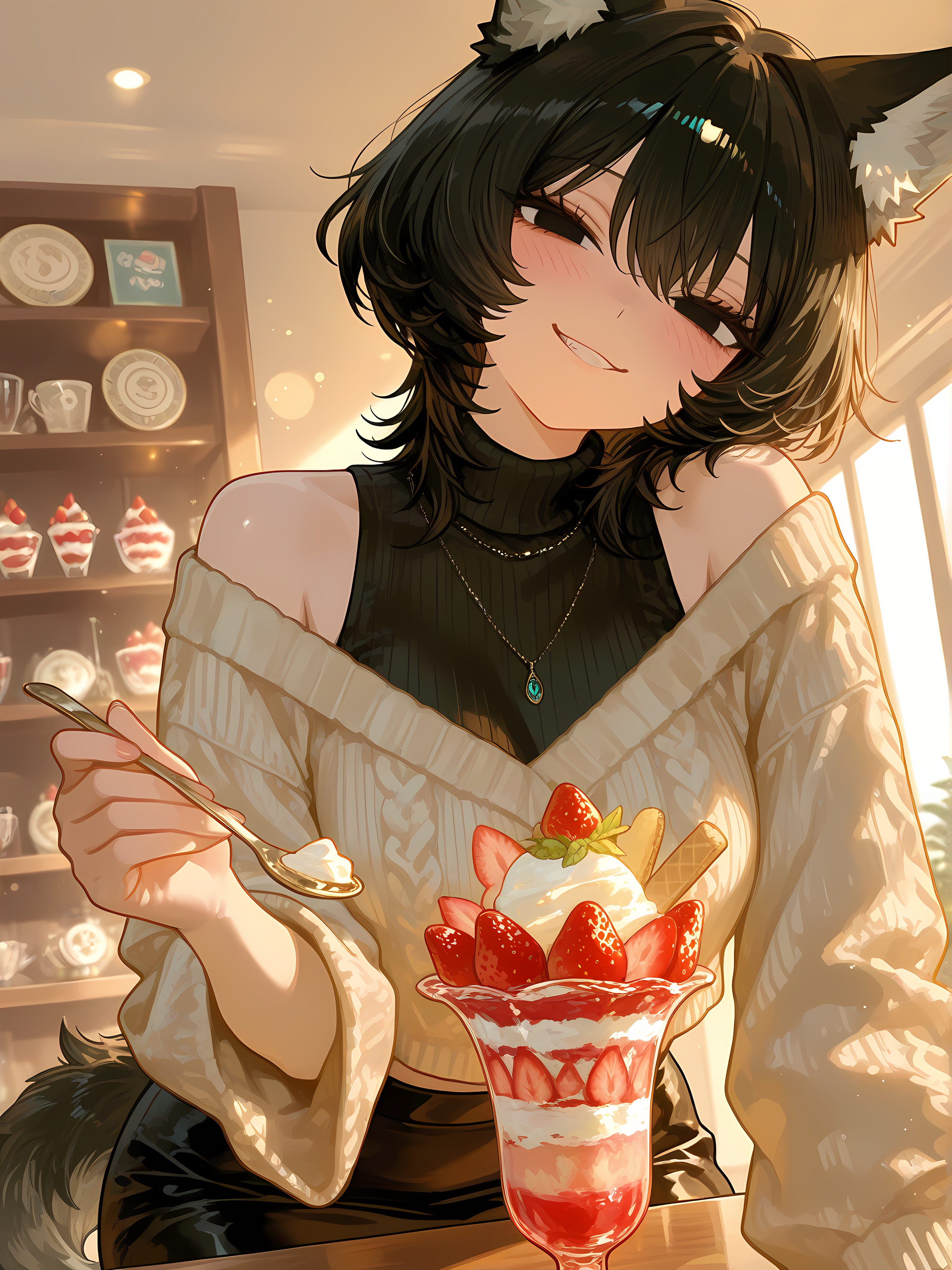 “mm… open up… say ahhh~”