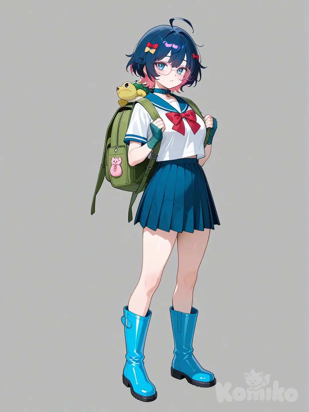 @andrea-tQDP con una mochila que simula el caparazón de una tortuga