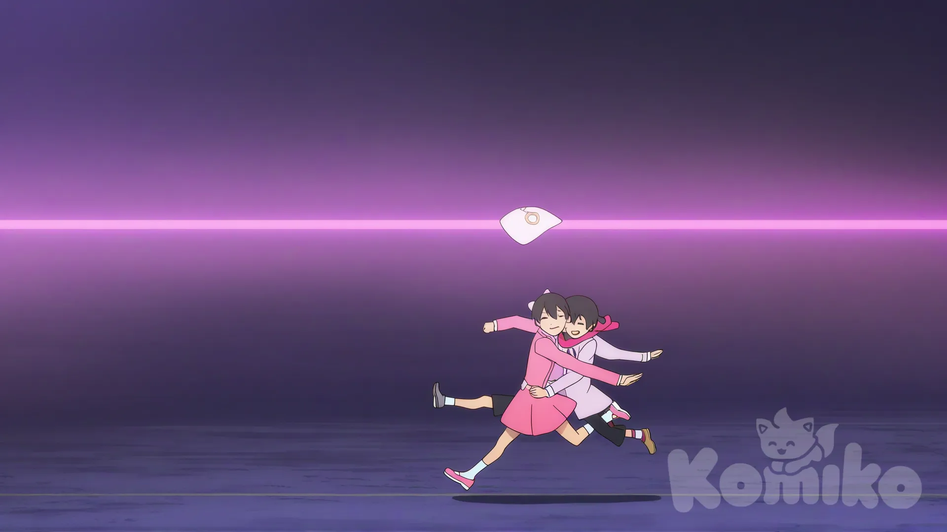 little boy, mother, mystery detective team, hug, loving hug, running, mystery detective base, [flat-anime-style]